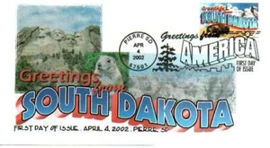 FPMG 3601 Greetings South Dakota Mt. Rushmore Pierre - Picture 1 of 1