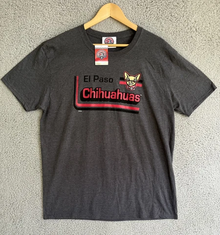 NWT EL PASO CHIHUAHUAS MILB OFFICIAL MERCHANDISE LOGO ADULT XL GRAY T-SHIRT Cover