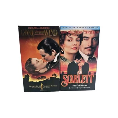 Margaret Mitchell's Gone With The Wind and Scarlett 4 VHS Box Set Civil War VG+ - Image 1 of 4