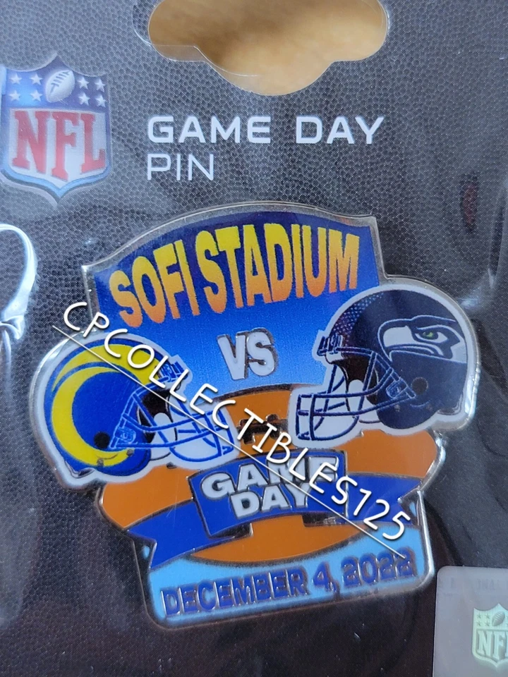 Los Angeles Rams VS Seattle Seahawks Game day Pin 12/4/2022 So Fi Stadium - Image 1 of 1