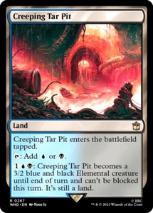 Magic The Gathering Creeping Tar Pit 267 Raro Foil Land Doctor Who - Imagen 1 de 1