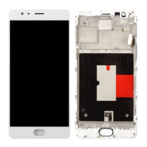 LCD Screen+Touch Digitizer +Frame Assembly For Oneplus 3 3T A3000 A3003 White