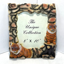 The Unique Collection 3D Tigers Picture Frame For 8” x 10” Photo