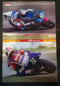 POSTER APRILIA RS 250 LORIS REGGIANI PIER FRANCESCO CHILI MOTOR 250 - Picture 1 of 2