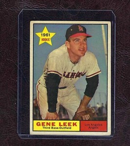 1961 Topps #527 Gene Leek, Los Angeles Angels, High Number, VG-EX, Centered!