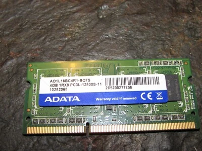 ADATA 4GB DDR3L 1RX8 PC3L-12800S-11 - Image 1 of 2