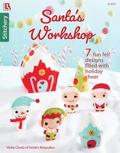 SANTA'S WORKSHOP Hand STEPPEN & FILZ Musterbuch ~ 7 Weihnachts Urlaub Design - Bild 1 von 10