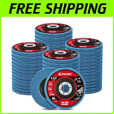 10 Pack 40 Grit Type 29 Zirconia Flap Discs - Perfect for Welding & Polishing - Image 1 of 4