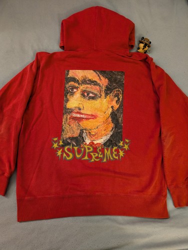 Supreme Portrait Pullover Felpa con Cappuccio FW18 Felpa con Cappuccio Cardinale Taglia Large