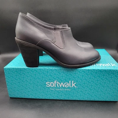 Женские сапоги Softwalk Fargo темно-серые кожаные размер 10 средние никогда не носились - Изображение 1 из 4