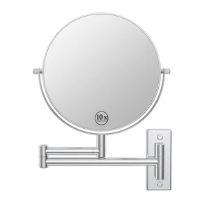 Wall Mounted Makeup Mirror, 10X/1X Double-Sided Magnifying Mirror, 360° Extendab - Picture 1 of 12