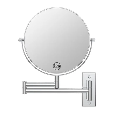 Wall Mounted Makeup Mirror, 10X/1X Double-Sided Magnifying Mirror, 360° Extendab - Image 1 of 4