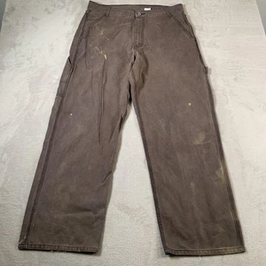 VTG Levis Work Pants Mens 35x31 Brown Carpenter Utility Duck Canvas 90s USA - Picture 1 of 18