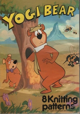Yogi Bear Gary Kennedy Intarsia 8 Knitting Patterns Children's & Adults 24"-44" - Image 1 of 2