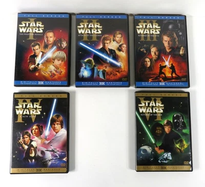 Star Wars DVD Prequel Trilogy & Original Trilogy 1 2 3 4 6 Fullscreen 8 Discs - Bild 1 von 2