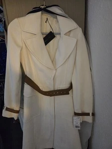 Cream/white Coat From The Mango Collection BNWT RRP £119 come Grab A Bargain. - Picture 1 of 2
