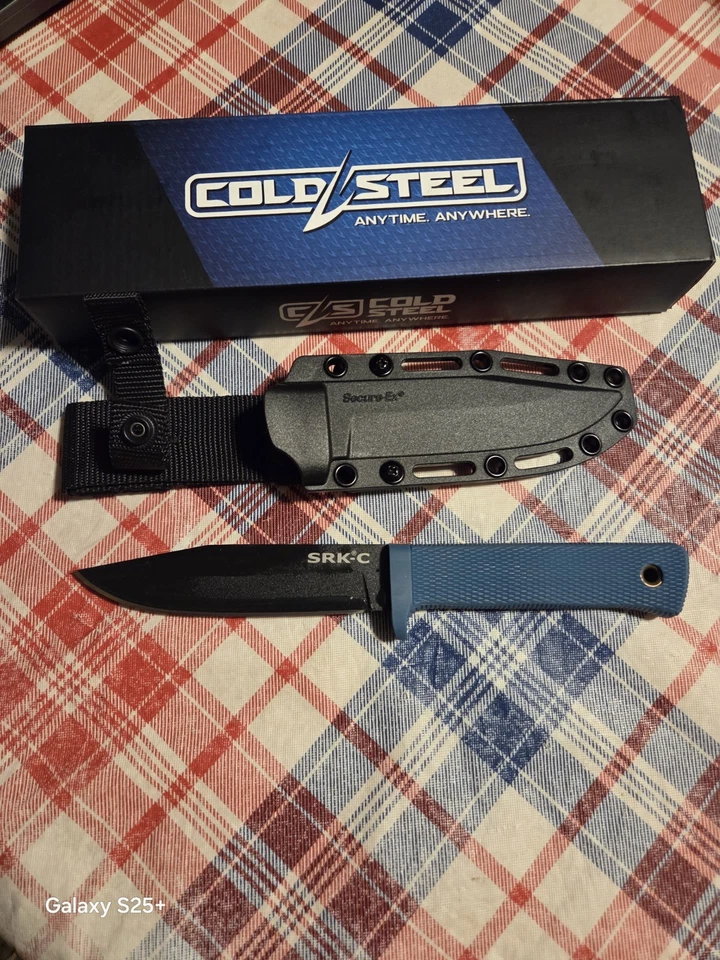 Mango compacto Cold Steel SRK azul Kray Ex nuevo en caja Foto 1 de 3