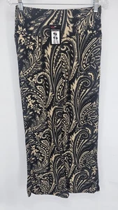 Pantalones para mujer Winwin Invierno Palazzo Paisley Negro Beige Talla S/M - Imagen 1 de 6