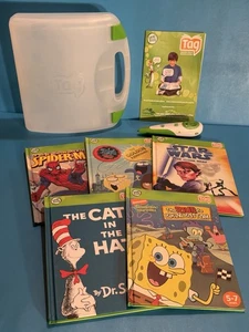 LeapFrog TAG Reading System Pen Reader, Case & 5 Books STAR WARS Spiderman WORKS - Picture 1 of 24