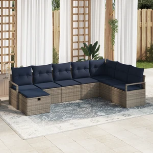 Garden Sofa Set with Cushion Poly rattan Outdoor Sofa Garden Seating vidaXL - Picture 1 of 42
