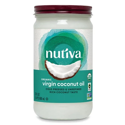 Aceite coco virgen organico 23 onzas ideal cocina cuidado piel cabello natural - Image 1 of 4