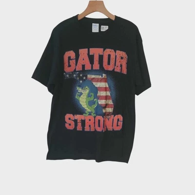 Florida Gators Gator Strong T-Shirt American Flag Florida Map Gator Large NEW  - Image 1 of 4
