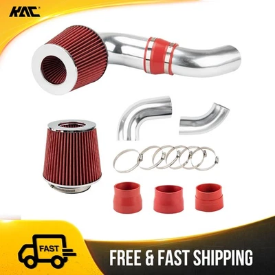Kit de admisión de aire frío + filtro rojo 3,5" para motor Chevrolet S10 V6 1996-2003 4,3 L Foto 1 de 4