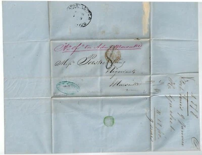 Mauritius Letter w/ "Ship Letter/Mauritius" in oval on back and "8" manuscript - Image 1 of 3