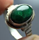 19 Ct Emerald Silver Ring, Swat Emerald Ring Oval Shape