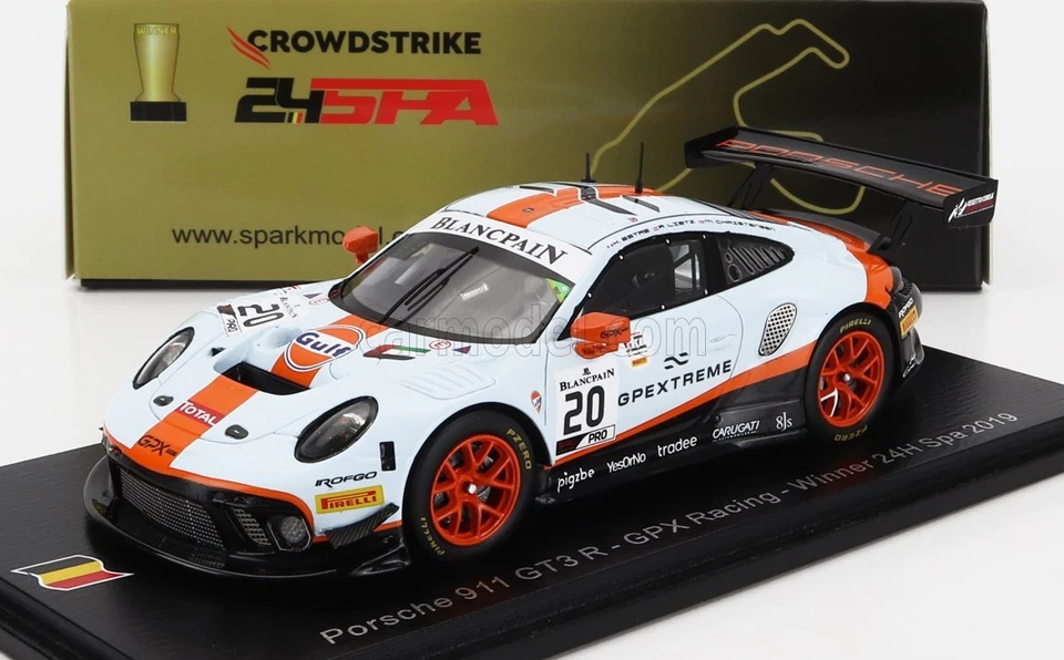 1/43 SPARK-MODEL - PORSCHE - 911 991 GT3 R 4.0L FLAT-6 TEAM GPX RACING 43SPA2019 - Immagine 1 di 1