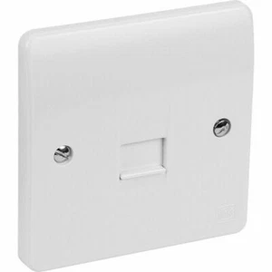 MK Single Gang Master Telephone Socket Outlet White K422 Whi White Logic Plus - Picture 1 of 1