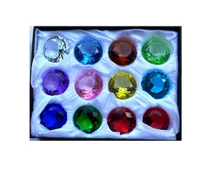 12 Stück Glasdiamant Dekodiamant aus Echtglas 4cm - Bild 1 von 2