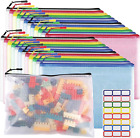 24Pcs Mesh Zipper Pouch Bags - Organizing, A4 Size for Classroom, Board Game & P