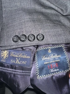 Brooks Brothers Saxxon 1818 MADISON Plaid 2 Piece Suit 41R Jacket, 37 X 29 pants - Picture 1 of 24