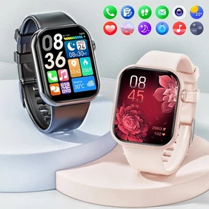Smart Watch Fitness Tracker Blood Pressure Heart Rate Men'S Women Sport HD IOS - Picture 1 of 21
