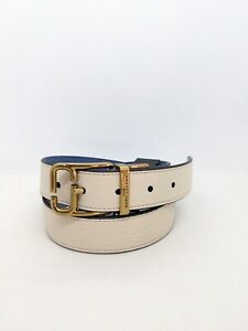 MARC JACOBS Reversible cow leather women's belt-XS/S-Blue to White