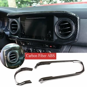 Carbon Fiber ABS Center Control Dashboard Cover Fit For Toy@ta Tacoma 2016-2020 - Foto 1 di 12
