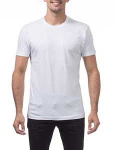 PRO CLUB MENS LIGHTWEIGHT T SHIRTS 4 X-Large BLK WHITE - Picture 1 of 10