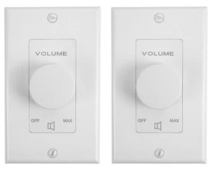 2) Rockville VOL70100 Bianco 100 Watt 70v Regolatori di Zona Controllo Volume a Parete - Foto 1 di 9