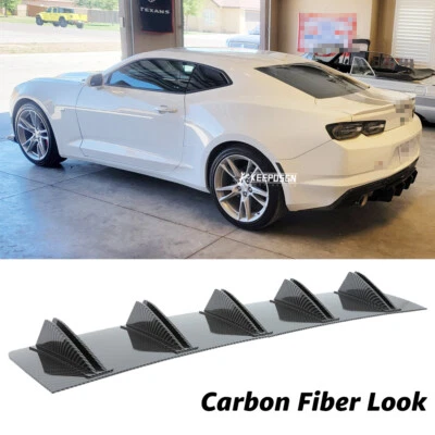 Диффузор заднего бампера разветвитель кромок 5 плавников из углеродного волокна для Chevrolet Camaro ZL1 - Изображение 1 из 4