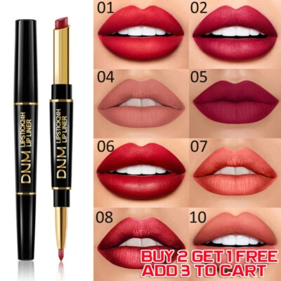 Double Head Lipstick Lip Liner Waterproof Pencil / Pen Matte Long Lasting Makeup - image 1 of 4