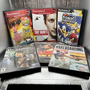 PS2 Game Lot Sonic Tony Hawk Project 8 SpongeBob RockBand Wakeboard Beyond Good - Picture 1 of 24