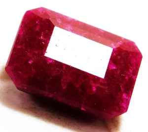 Natural 24.85 Cts Red Ruby Emerald Cut Loose Gemstone R6519 - Picture 1 of 4