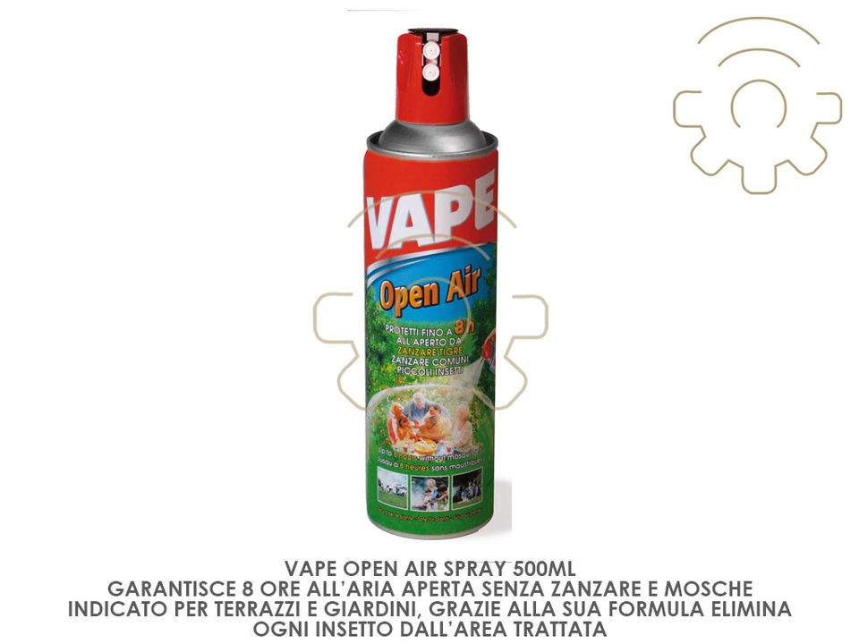 Vape open airspray 500 ml zanzare mosche esterno giardino balcone 8 ore senza za