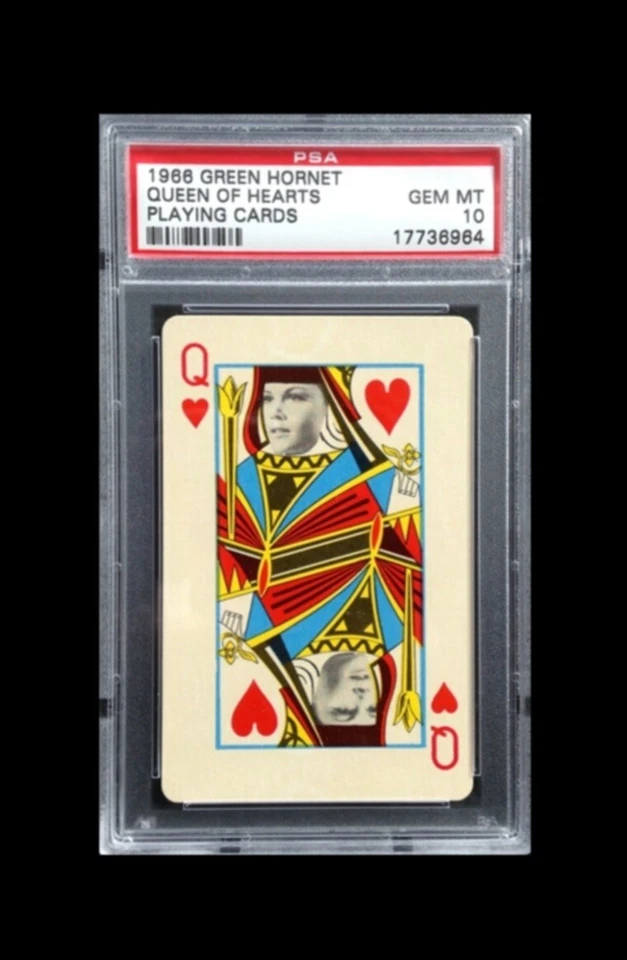 PSA 10 GEM 1966 GREEN HORNET PLAYING CARD QUEEN OF HEARTS (BRUCE LEE) POP 1 - Image 1 of 1