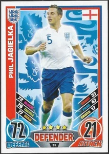 #35 TOPPS - MATCH ATTAX CARD GAME - ENGLAND 2012 - PHIL JAGIELKA - ENGLAND - Picture 1 of 3