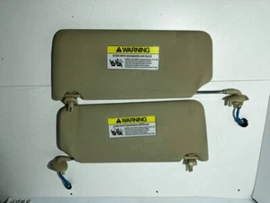 2012 HONDA ACCORD PAIR OF LEFT & RIGHT SUN VISORS SUNSHADES Tan - Picture 1 of 7