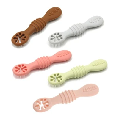Baby-Led Weaning Silicone Spoon Newborn Learning Feeding Scoop Training Utensils - Image 1 of 4