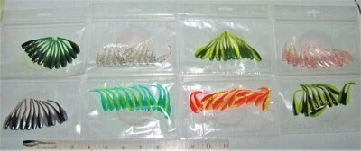 96 Bobby Garland Style Baby Shad 2" Assorted Colors Crappie Bait Set of 8 Bags