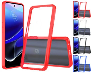 for Motorola Moto G Stylus 5G 2022 See-Thru Impact Protector Case Cover+Prytool - Picture 1 of 15